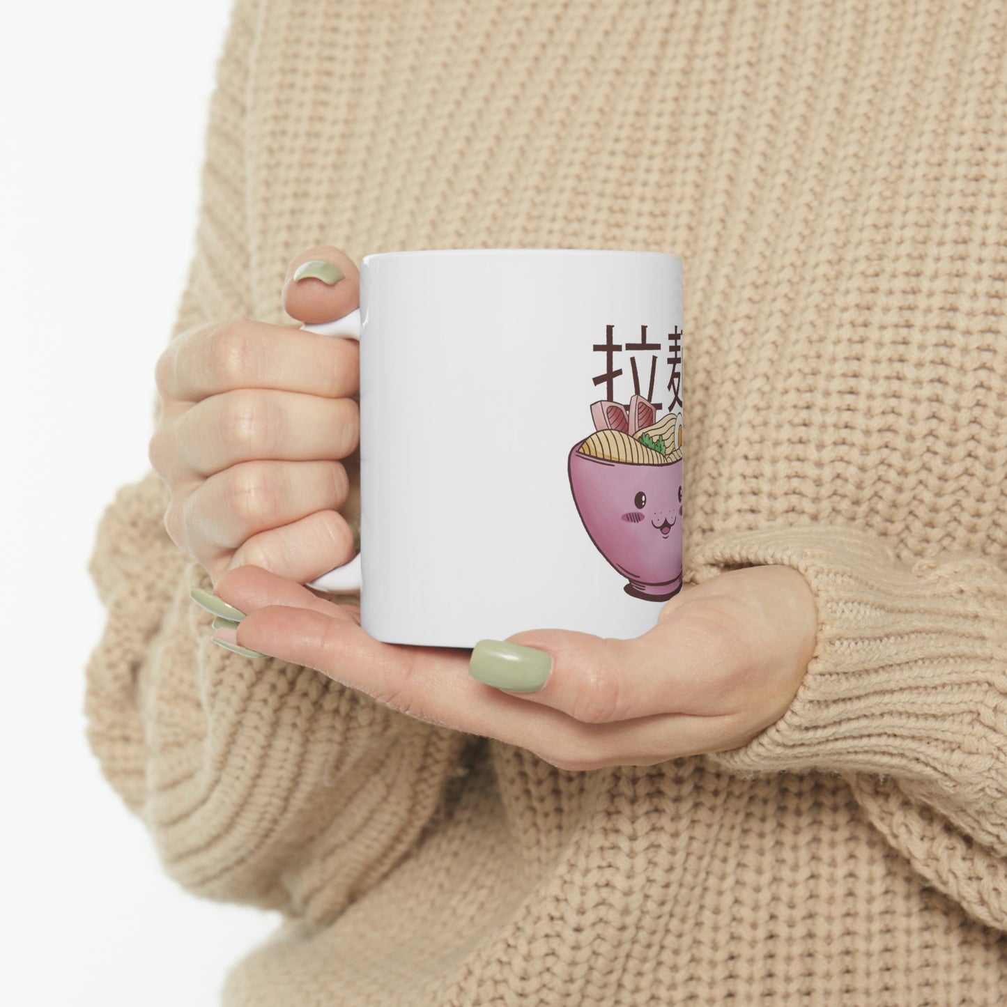 Ramen Pastel Kawaii Aesthetic, Yami Kawaii, Japanese Aesthetic Otaku White Ceramic Mug 11oz