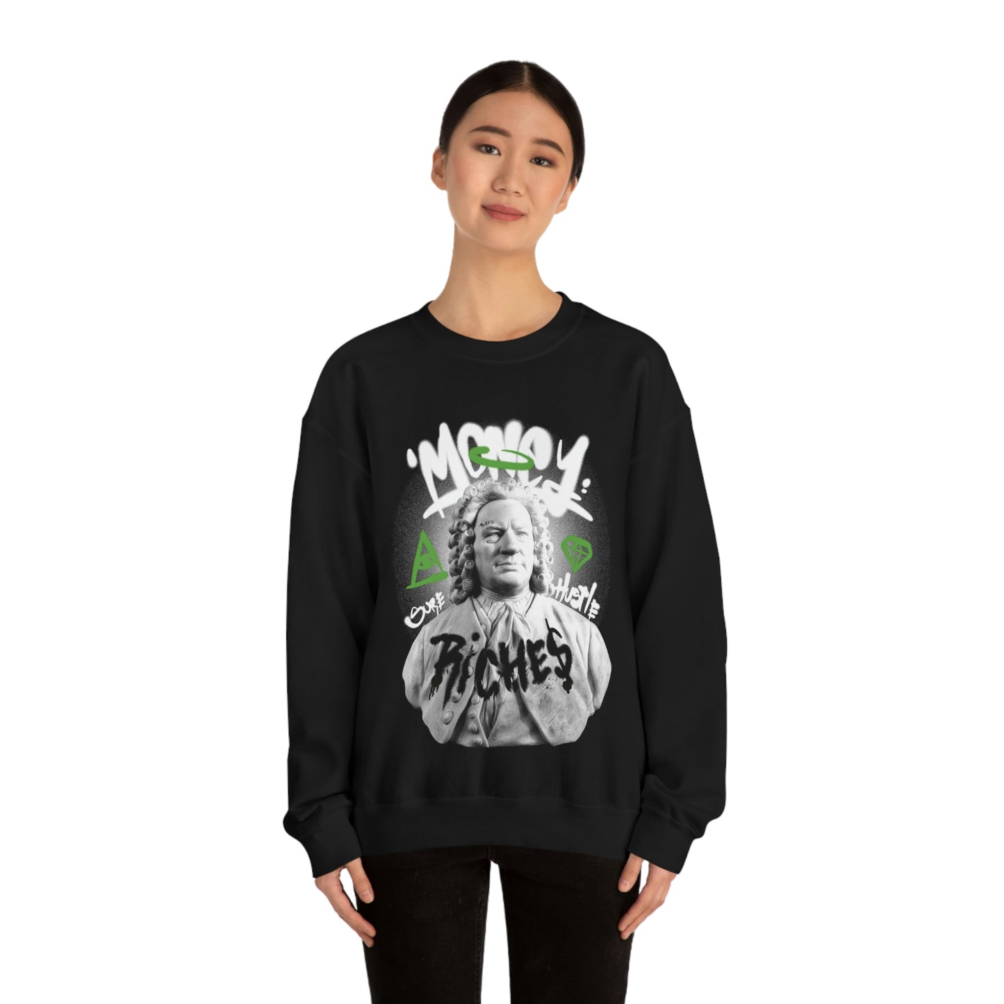 Graffiti On Statue Y2k Aesthetic Sweatshirt