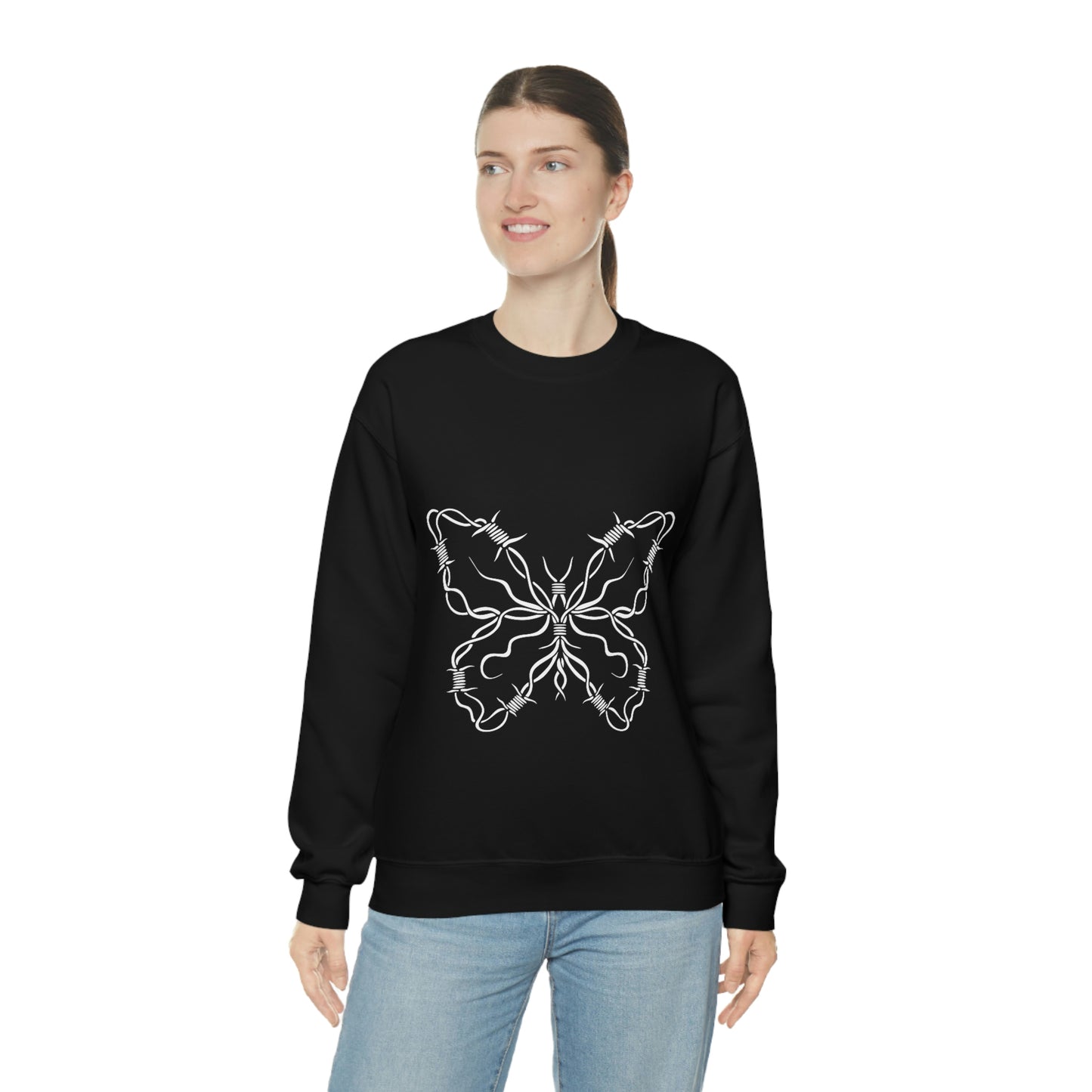Barbwire Butterfly Y2k Aesthetic Sweatshirt