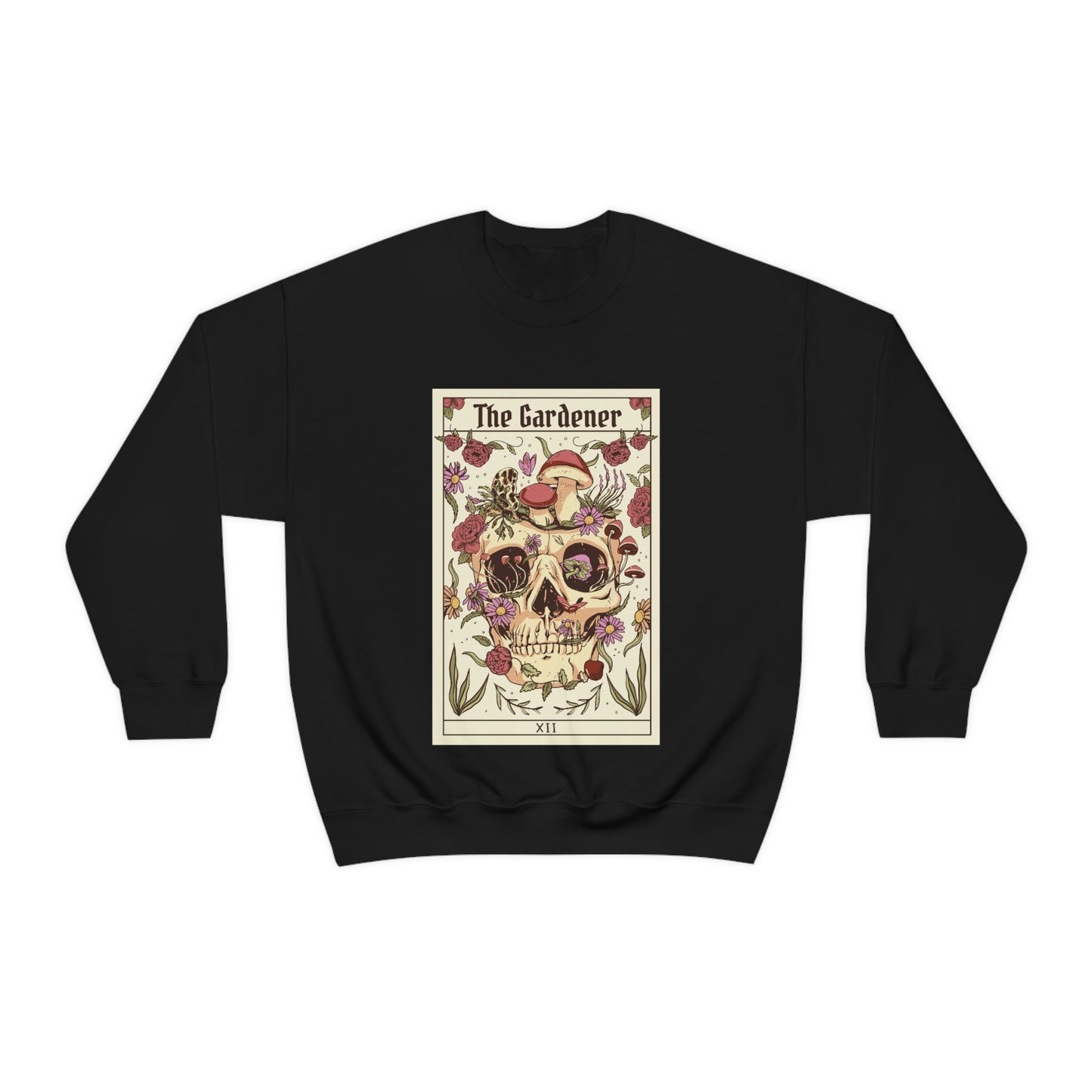 Tarot Card The Gardener Skull Sweatshirt