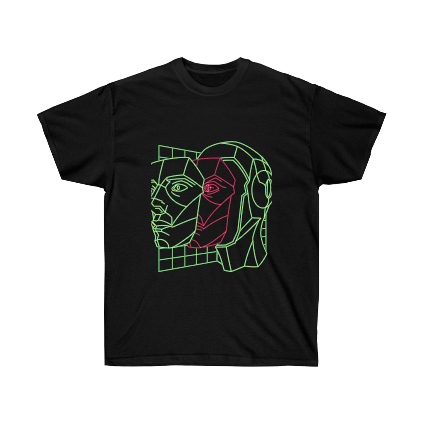 Robot Face Scifi Y2k Aesthetic T-Shirt