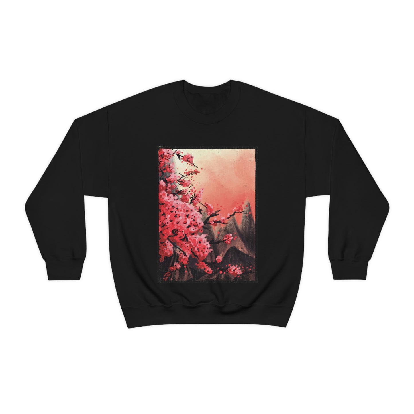 Indie Japanese Art, Japan Streeetwear Retro, Japanese Aesthetic Blossom Sweatshirt