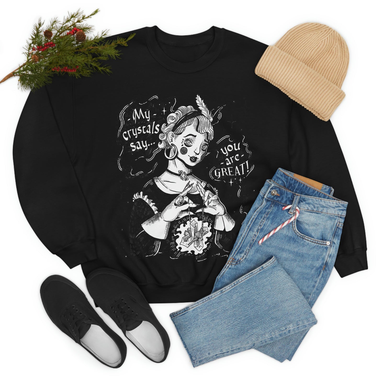 Witch Aesthetic Ilustration Sweatshirt