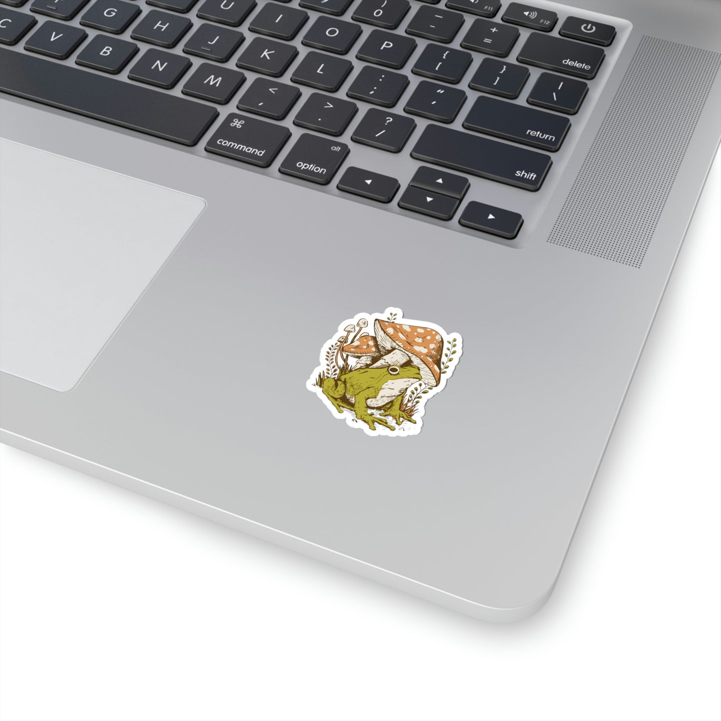 Cottagecore Aesthetic Mushrooms and Frog Sticker