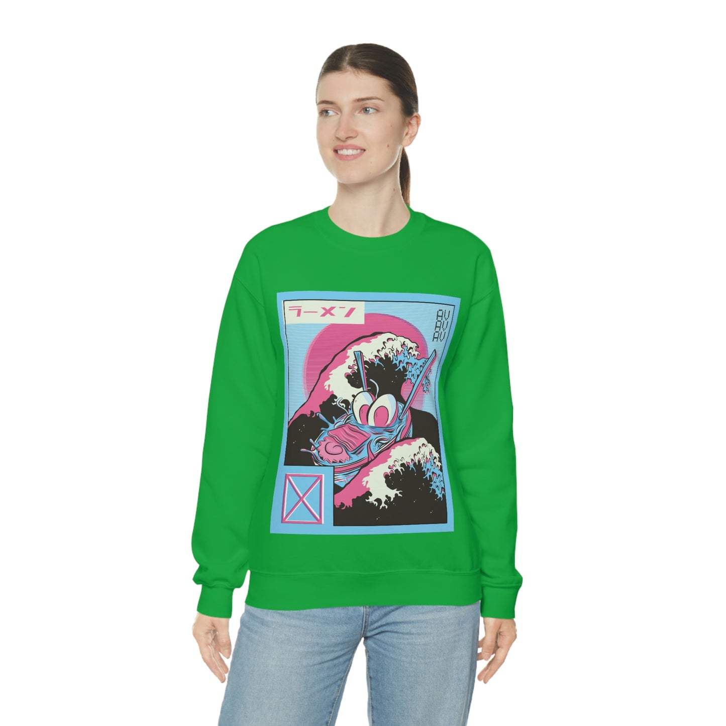 Japanese Aesthetic Ramen Wave Retrowave Sweatshirt