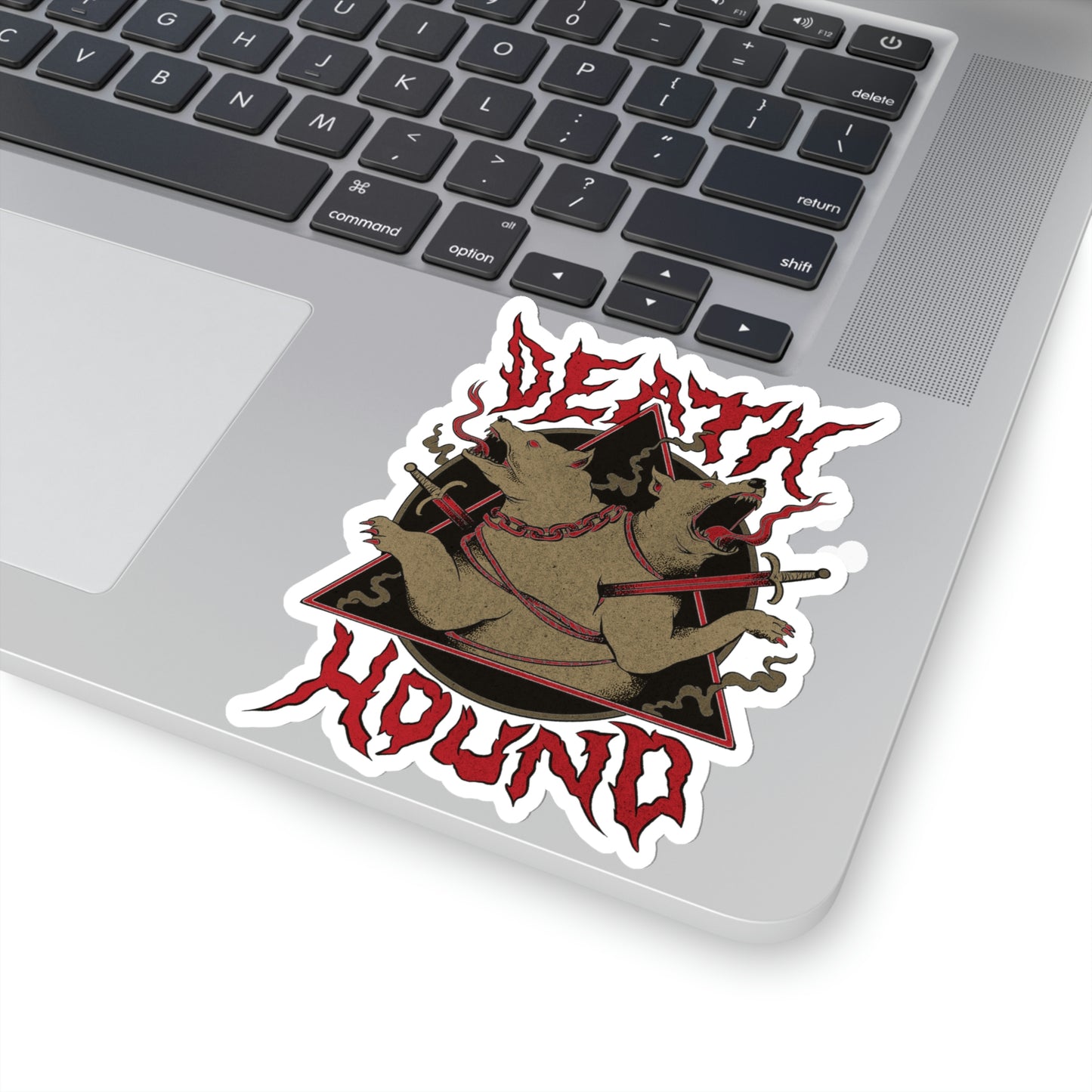 Death Hound Grunge Sticker