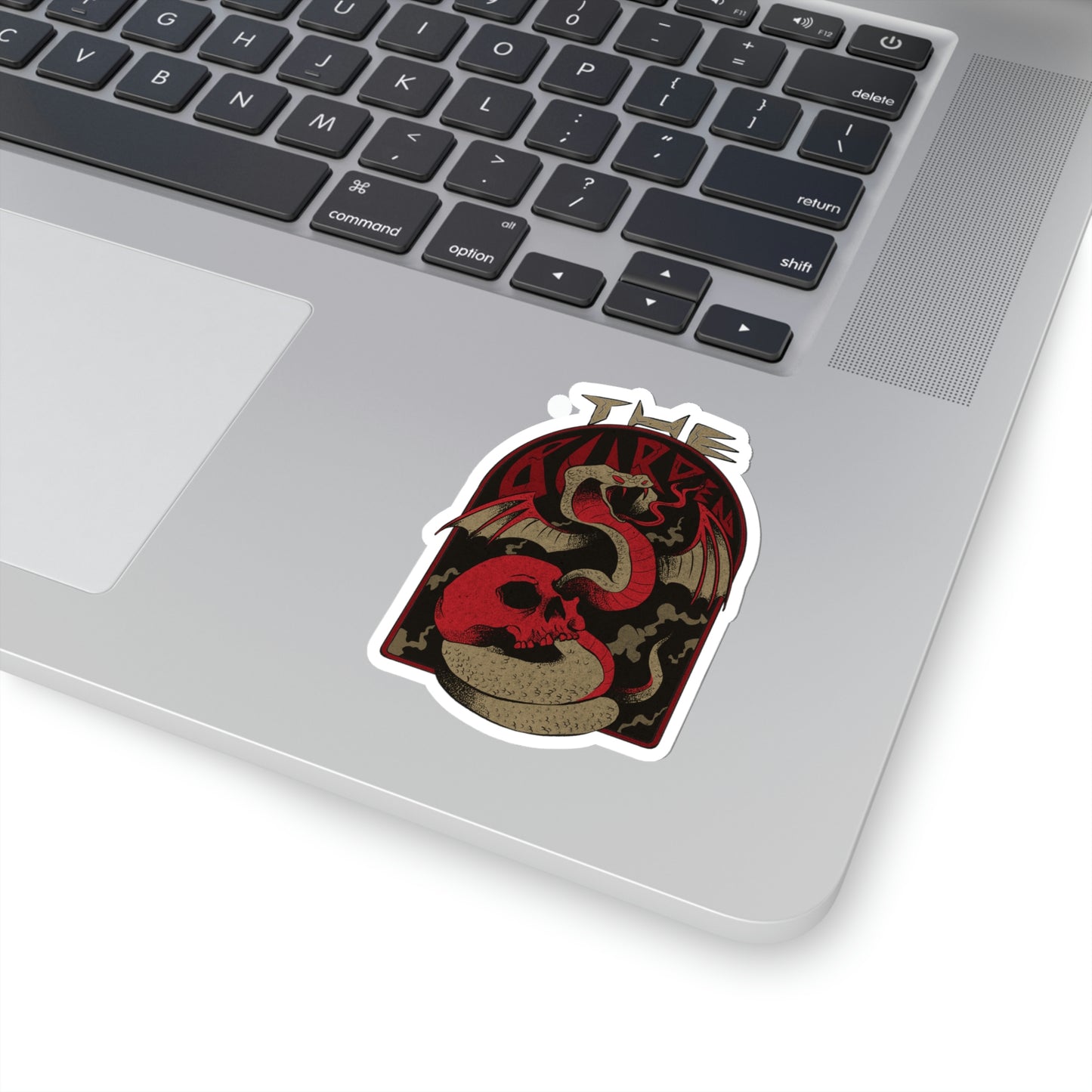 Snake and skull grunge Sticker