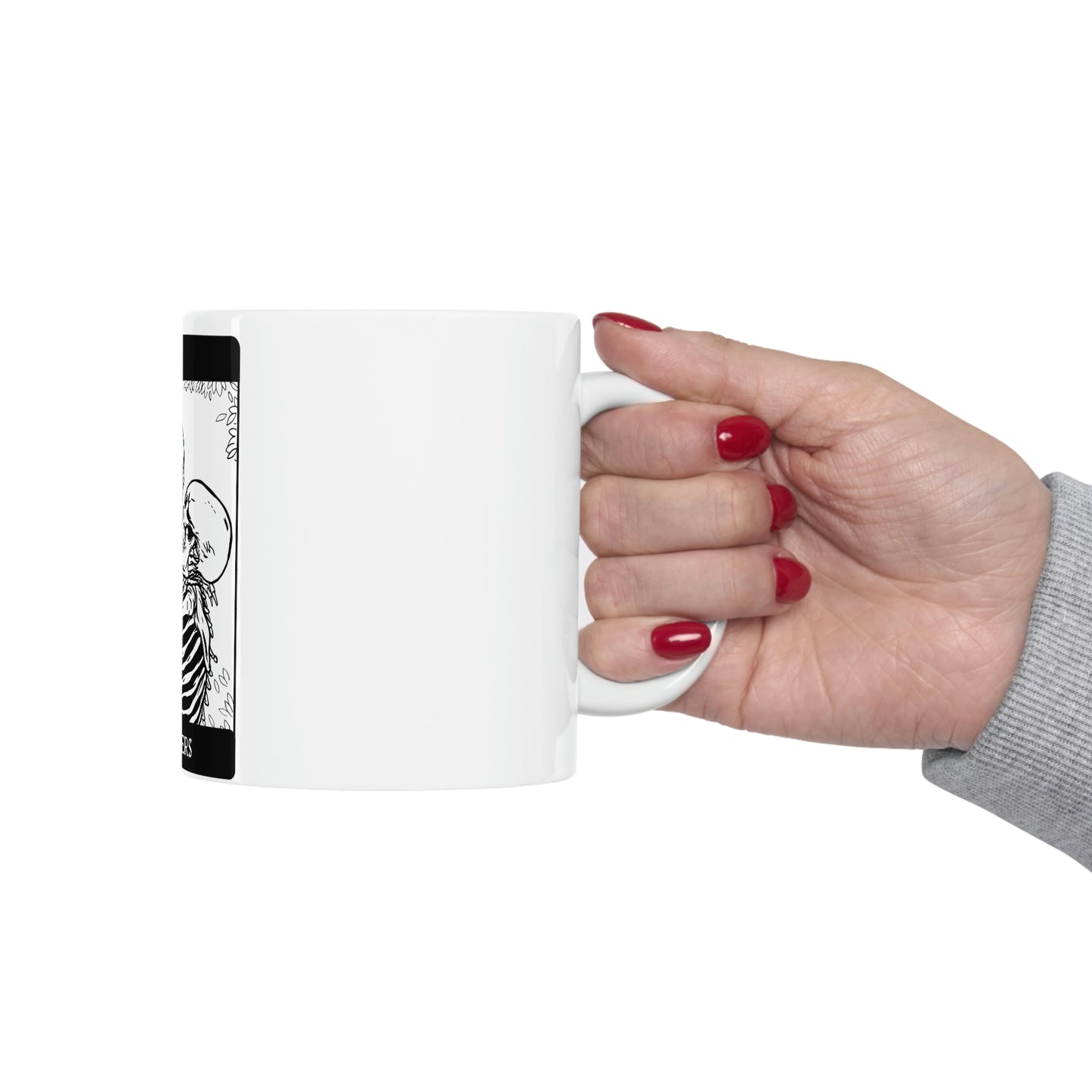 The Lovers Tarrot Card Goth Aesthetic White Ceramic Mug