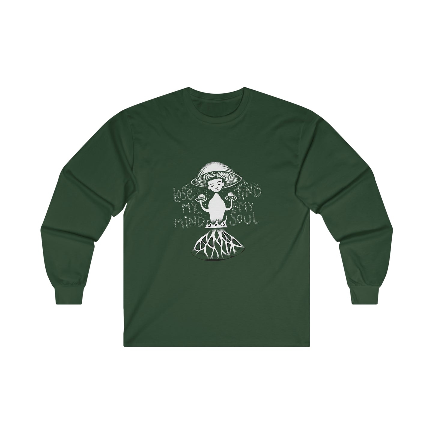 Cottagecore Aesthetic Mushrooms, Fungi Long Sleeve Shirt
