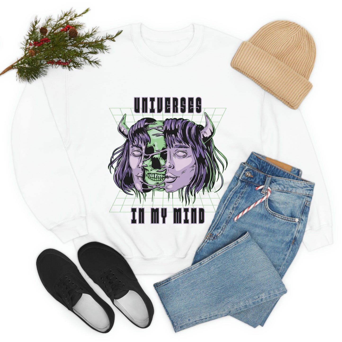 Universes In My Mind Pastel Goth Aesthetic Cyber Sweatshirt