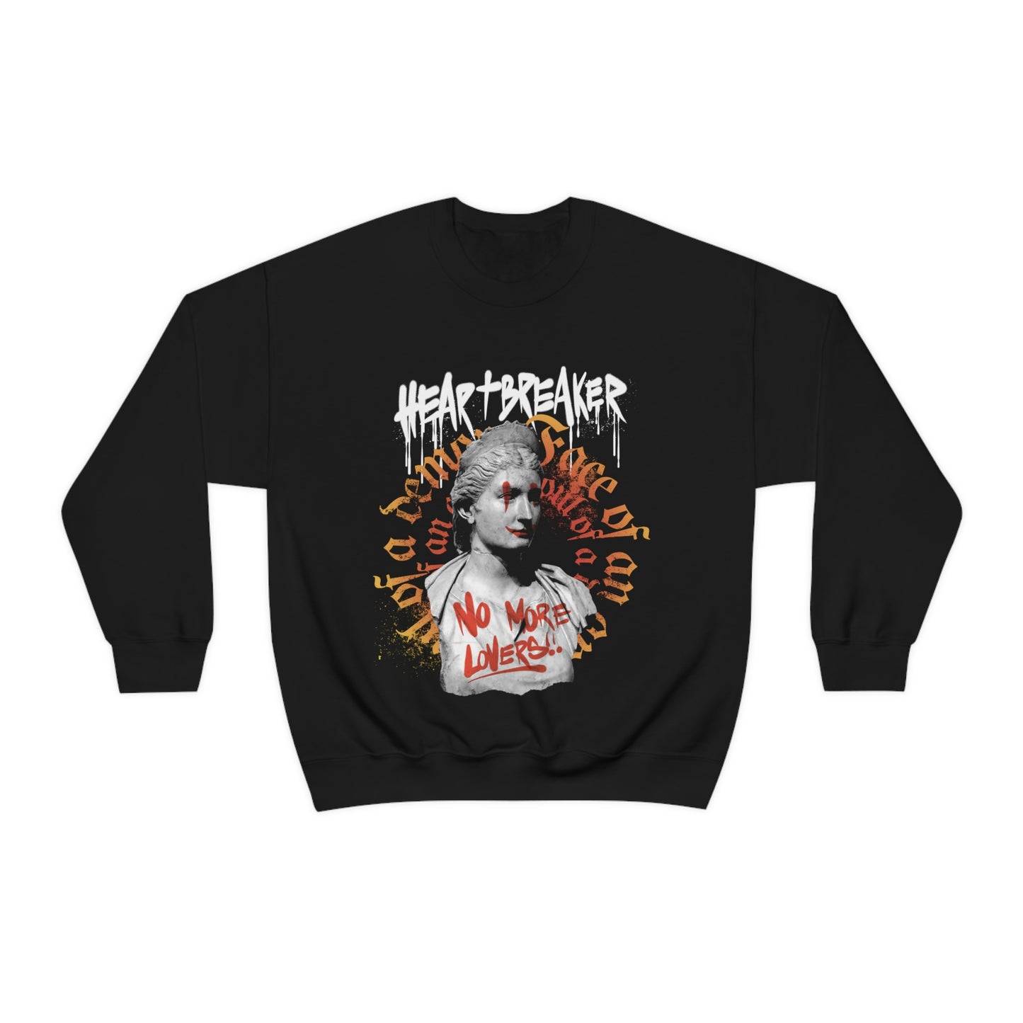Heartbreaker Greek Statue Graffiti, Y2k Aesthetic Sweatshirt