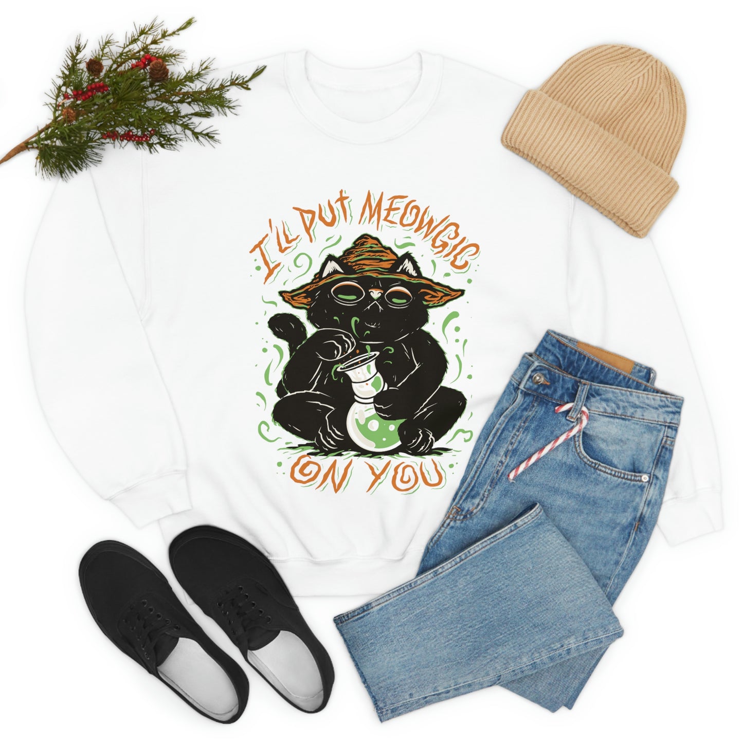 Ill put Meowgic On You Goth Aesthetic Sweatshirt