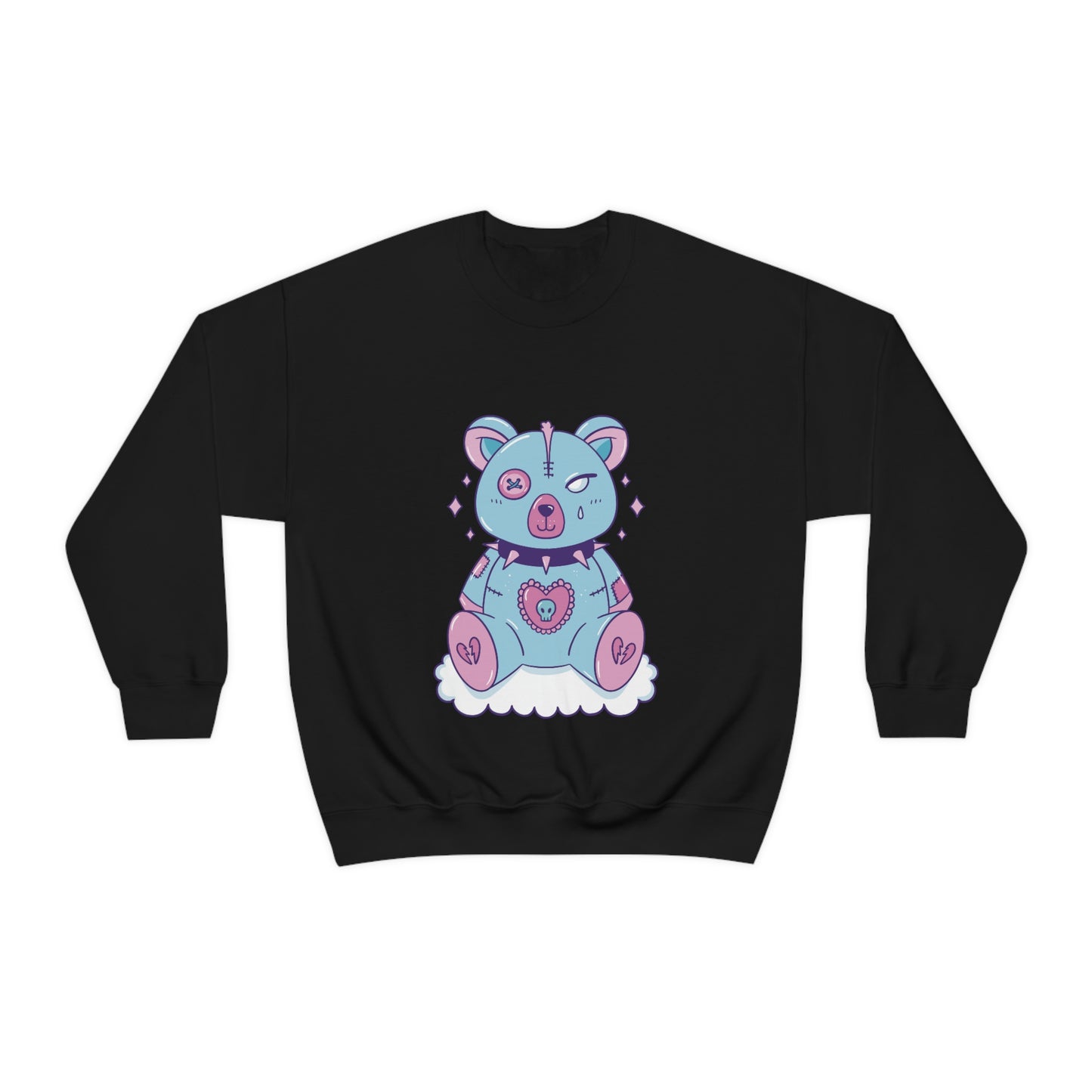 Pastel Goth Bear, Goth Aesthetic Sweatshirt