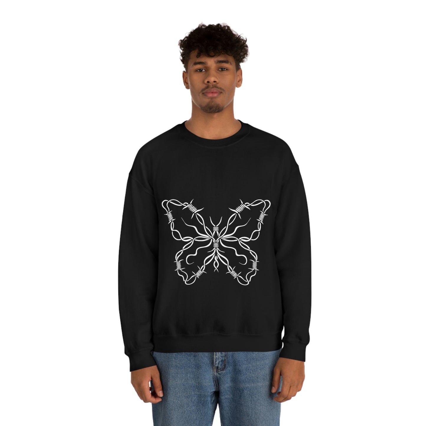 Barbwire Butterfly Y2k Aesthetic Sweatshirt