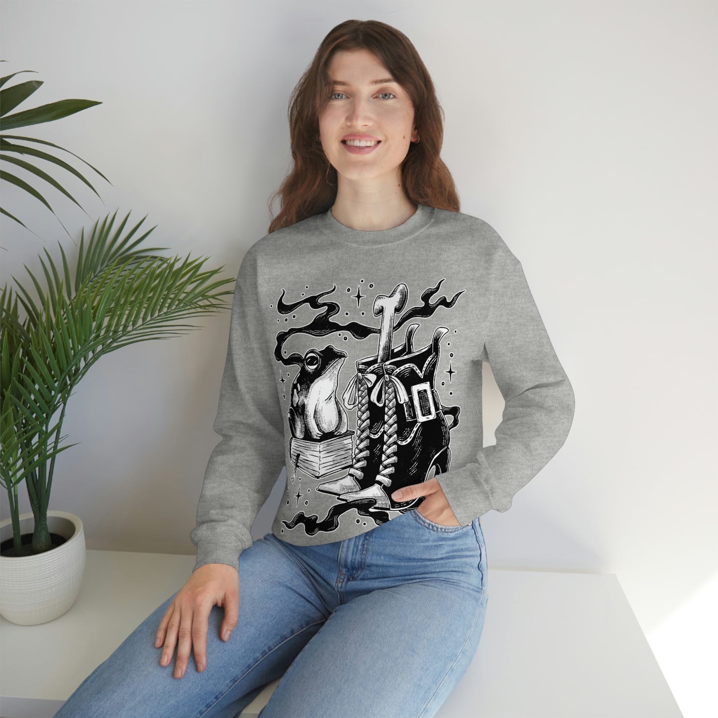 Witch Aesthetic Frog Goth Aesthetic Sweatshirt