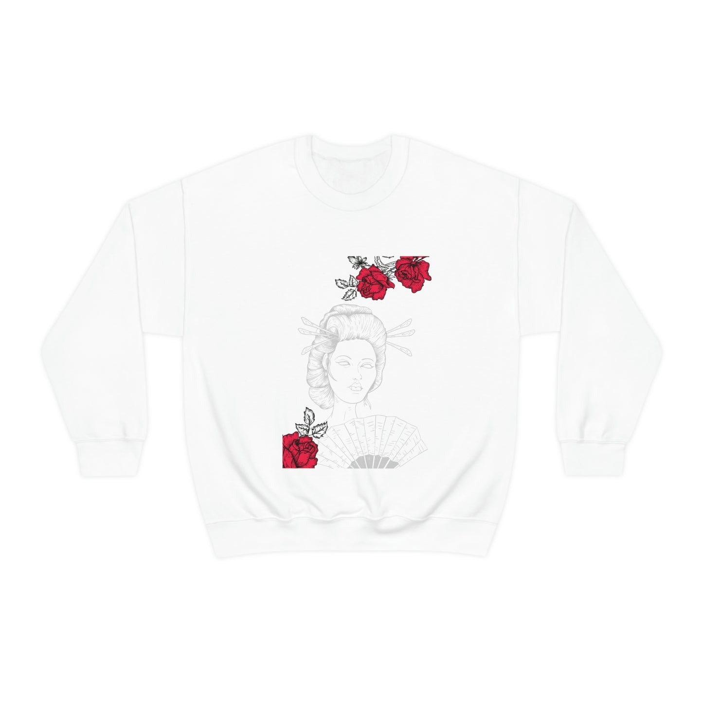 Indie Art Japanese Aesthetic Line Art Geisha Sweatshirt