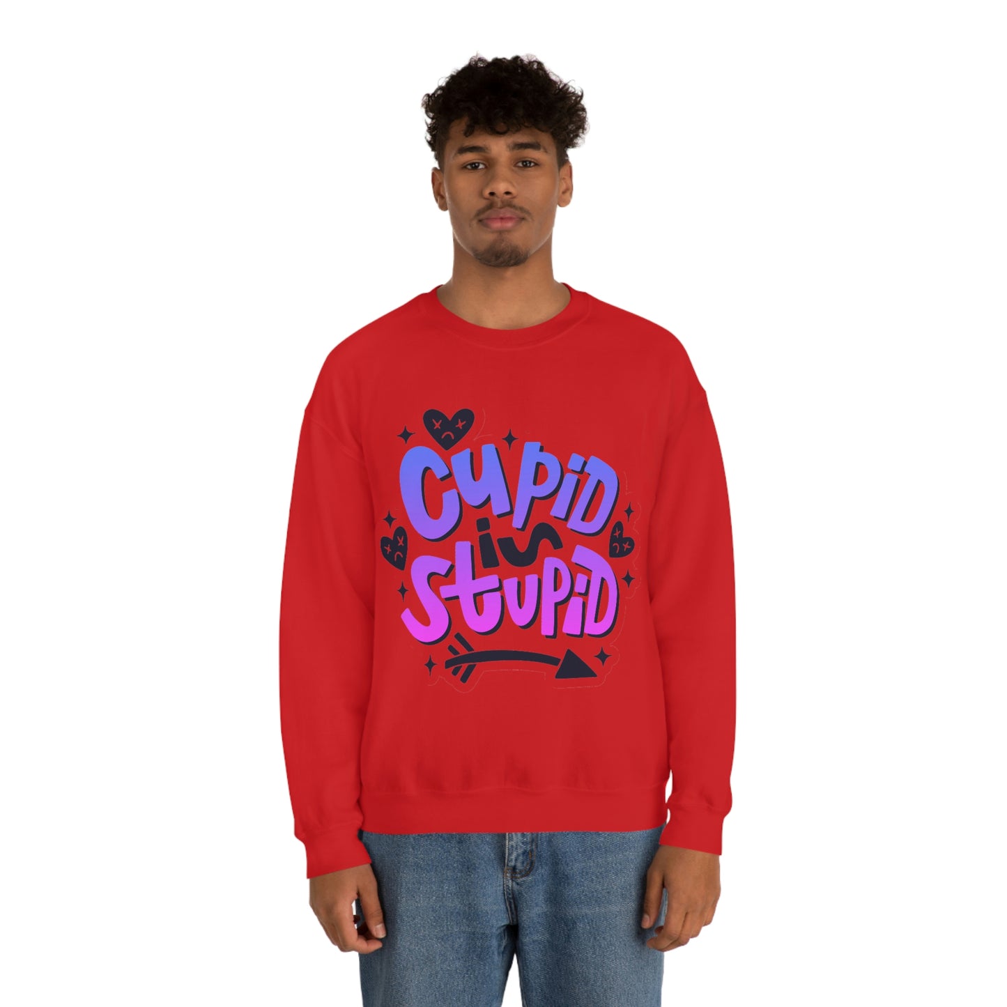 Anti Valentines Day Cupid Is Stupid Sweatshirt