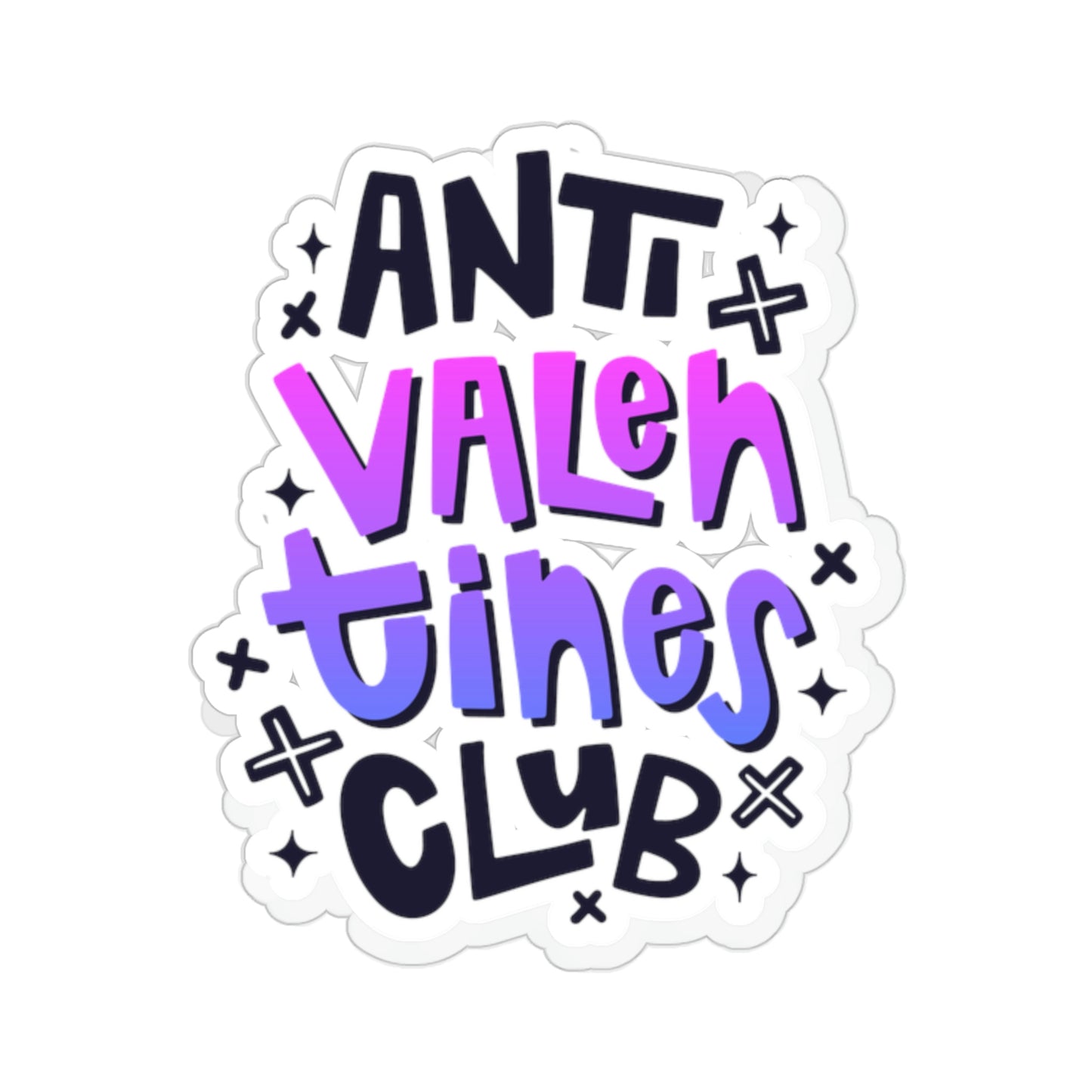Anti Valentines Club Sticker