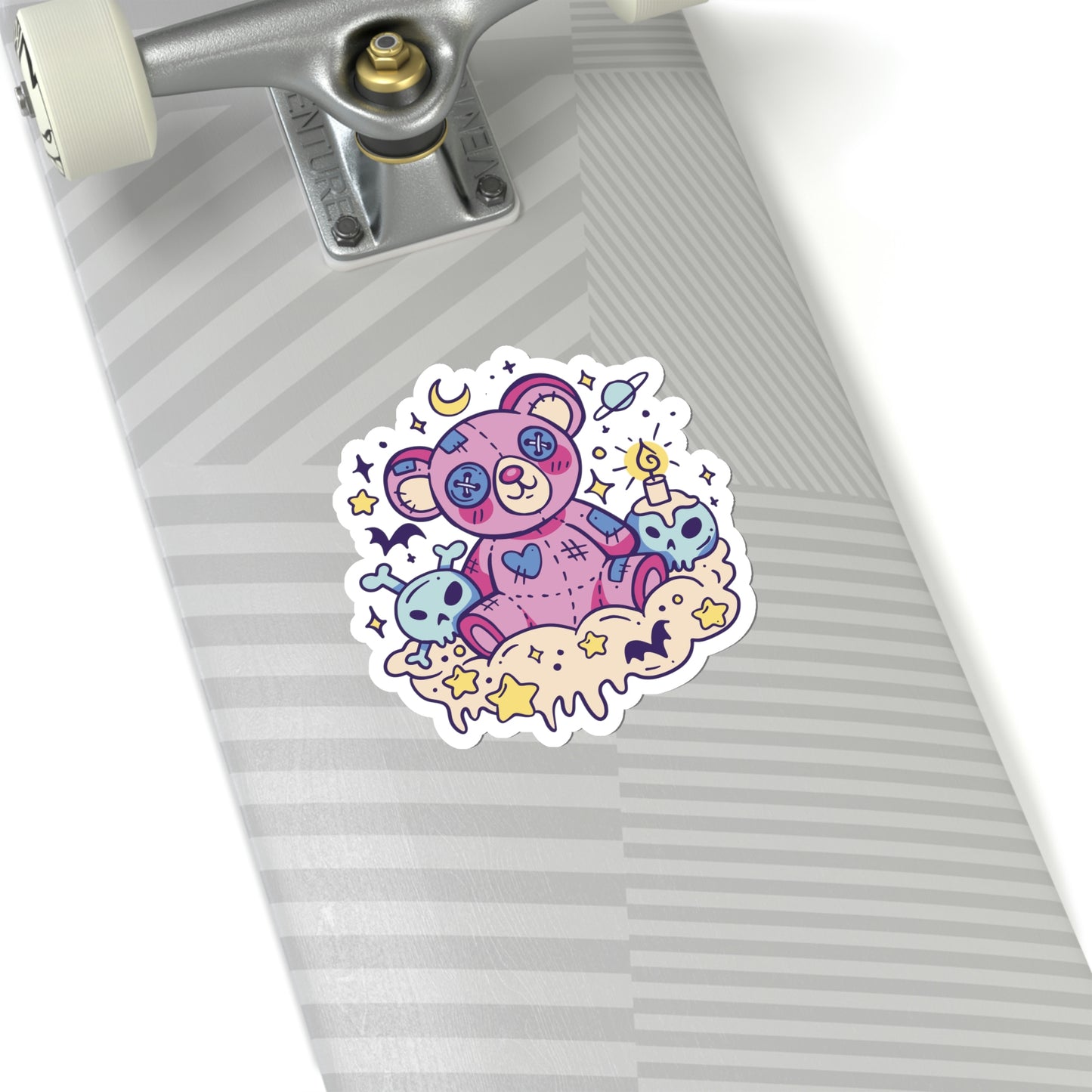Kawaii Pastel Goth Teddy Bear Sticker