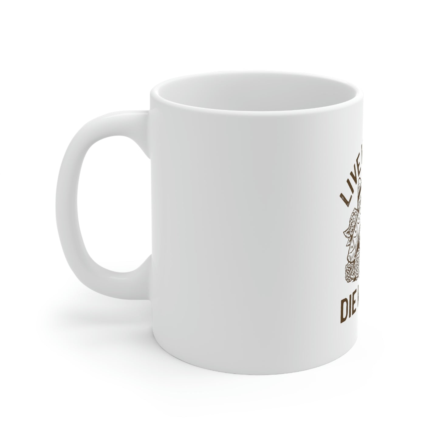 Live with hope die with joy day of the dead skull White Ceramic Mug