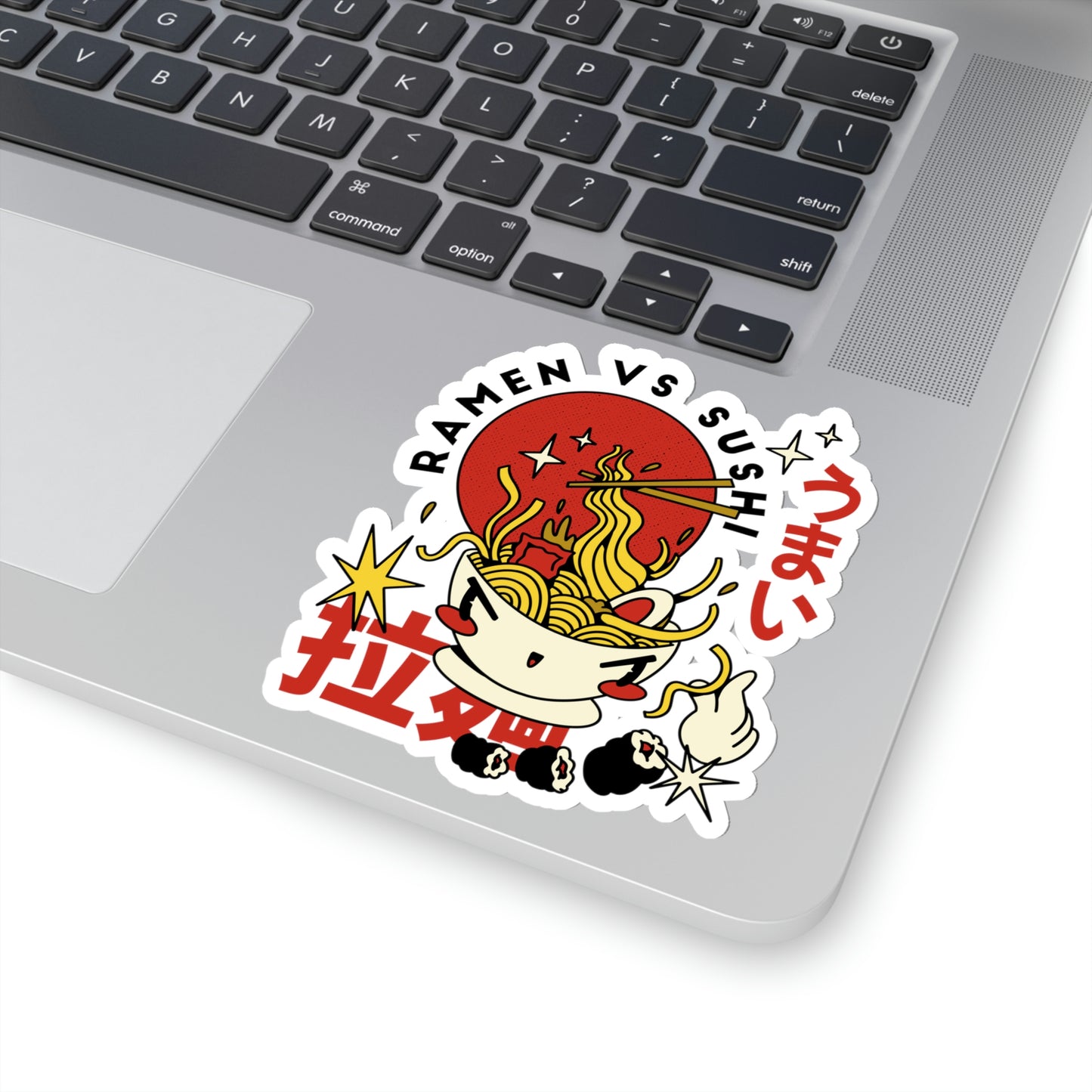 Japanese Aesthetic Ramen Vs Sushi Sticker