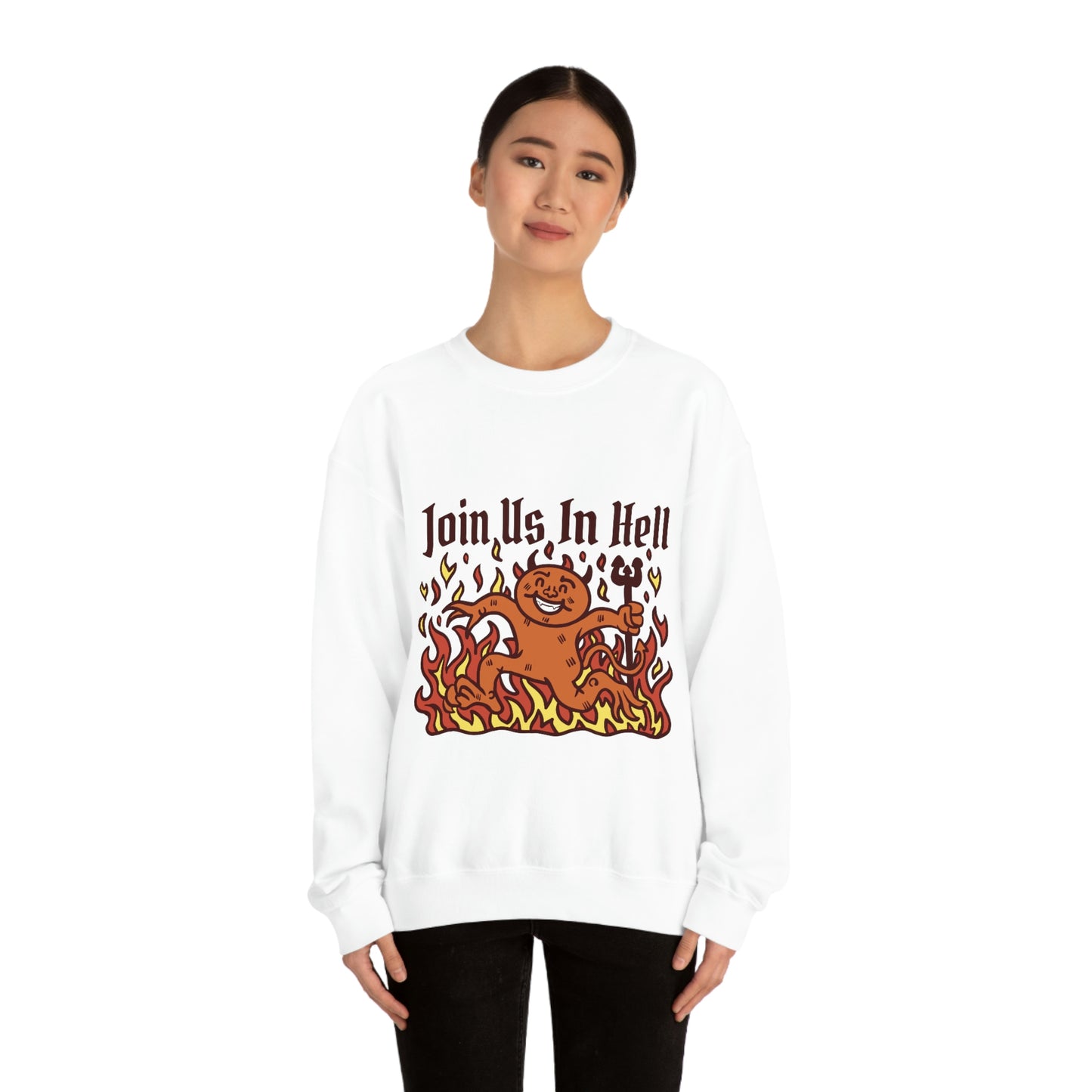 Join Us In Hell Cute Demon, Goth Aesthetic Sweatshirt