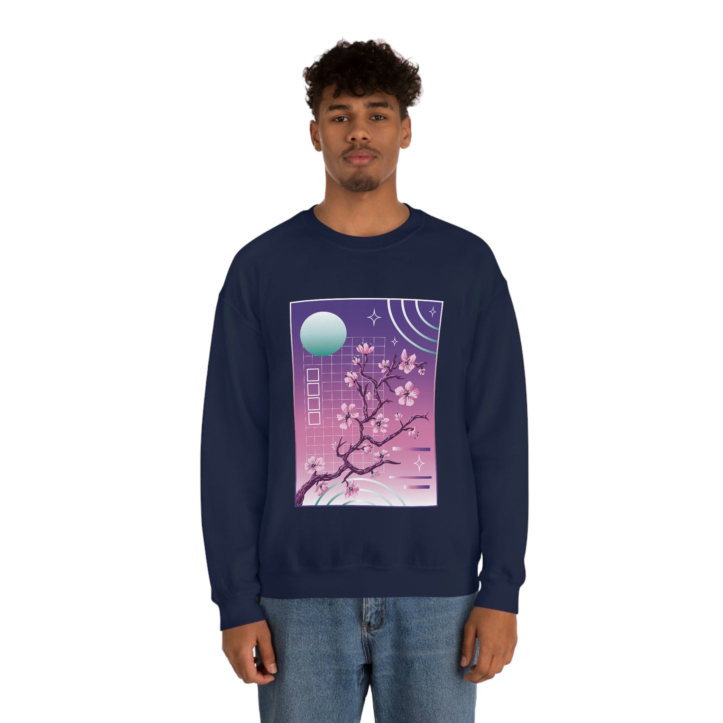Indie Japanese Art, Japan Streeetwear Retro, Japanese Aesthetic Blossom Sweatshirt
