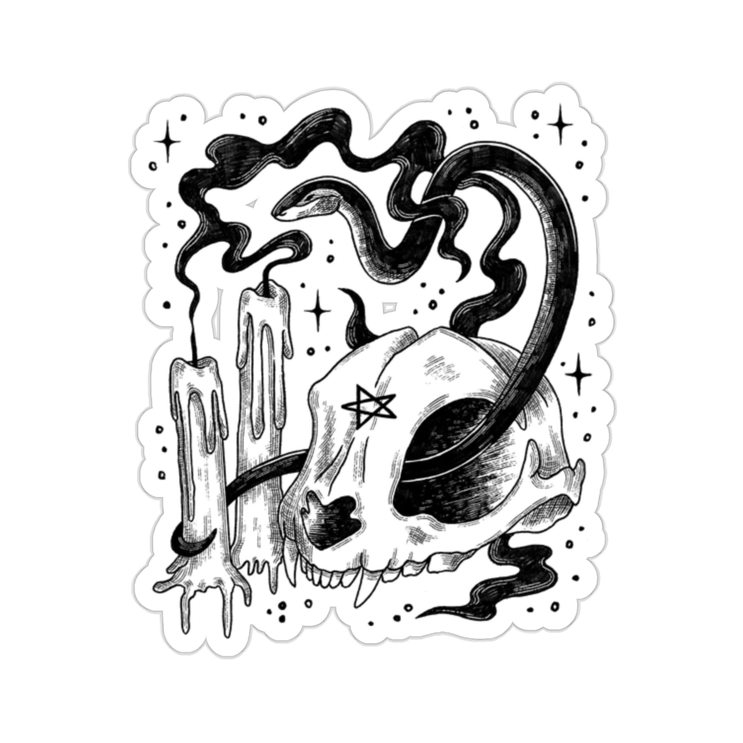 Witch Aesthetic Skull Goth Aesthetic Sticker