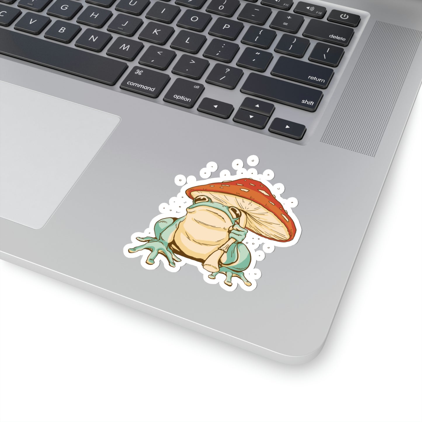 Cottagecore Aesthetic Mushrooms and Frog Sticker