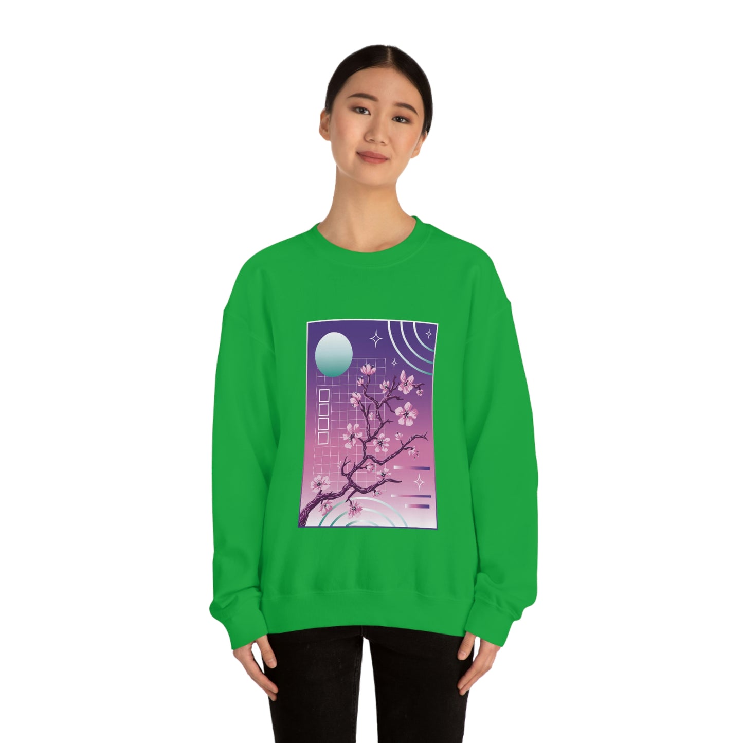 Indie Japanese Art, Japan Streeetwear Retro, Japanese Aesthetic Blossom Sweatshirt