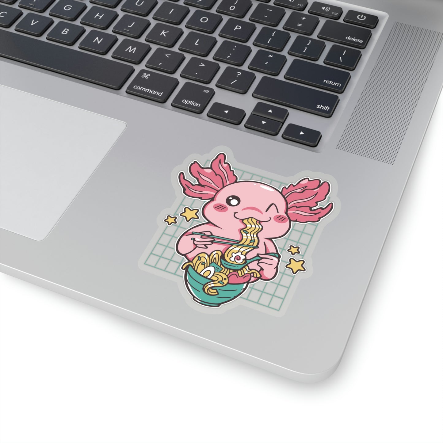 Cute Axolotl Eating Ramen Pastel Kawaii Aesthetic, Yami Kawaii, Japanese Aesthetic Otaku Sticker