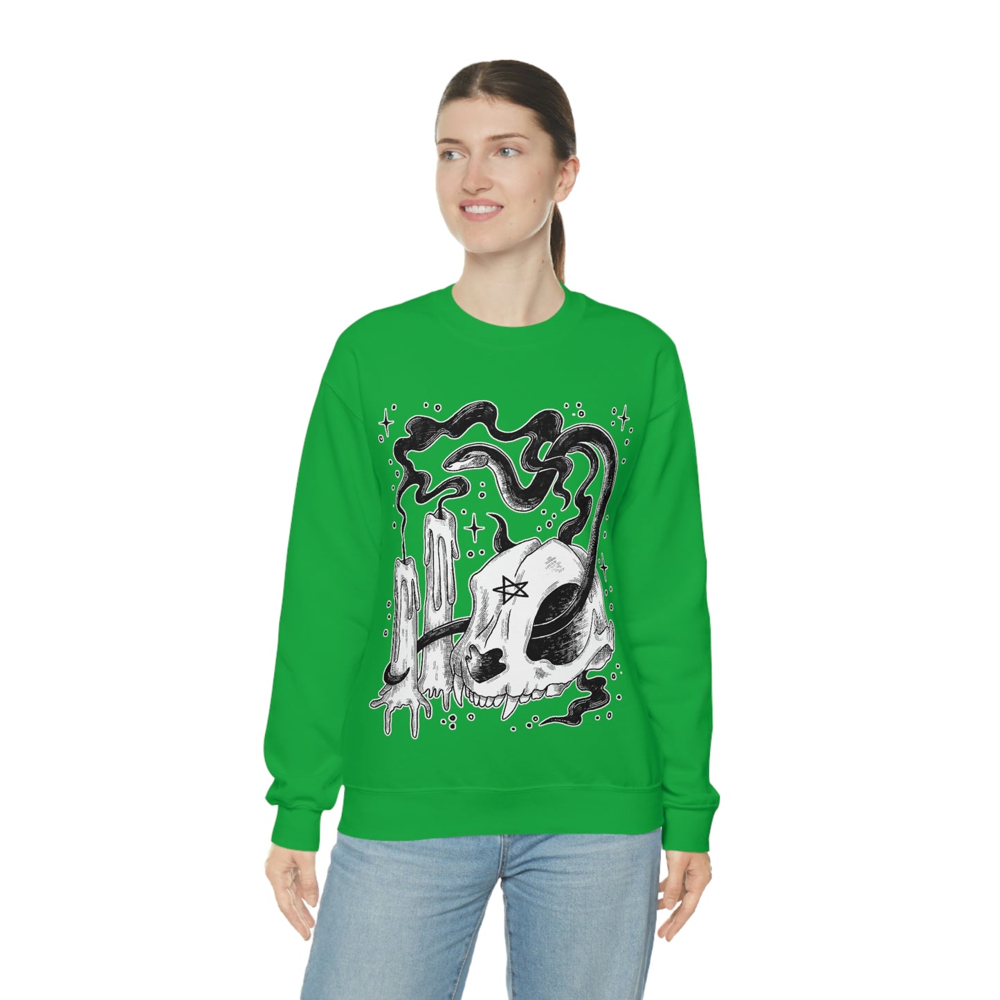 Witch Aesthetic Skull Goth Aesthetic Sweatshirt