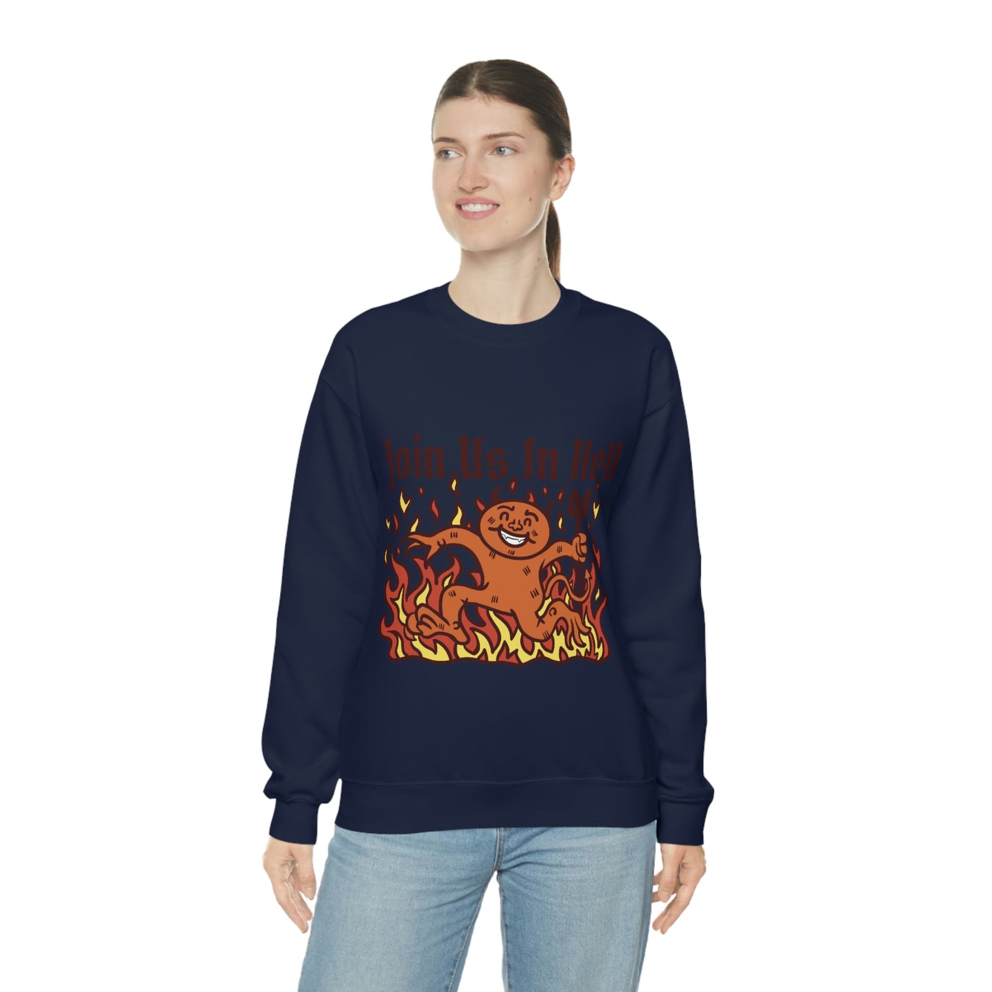 Join Us In Hell Cute Demon, Goth Aesthetic Sweatshirt