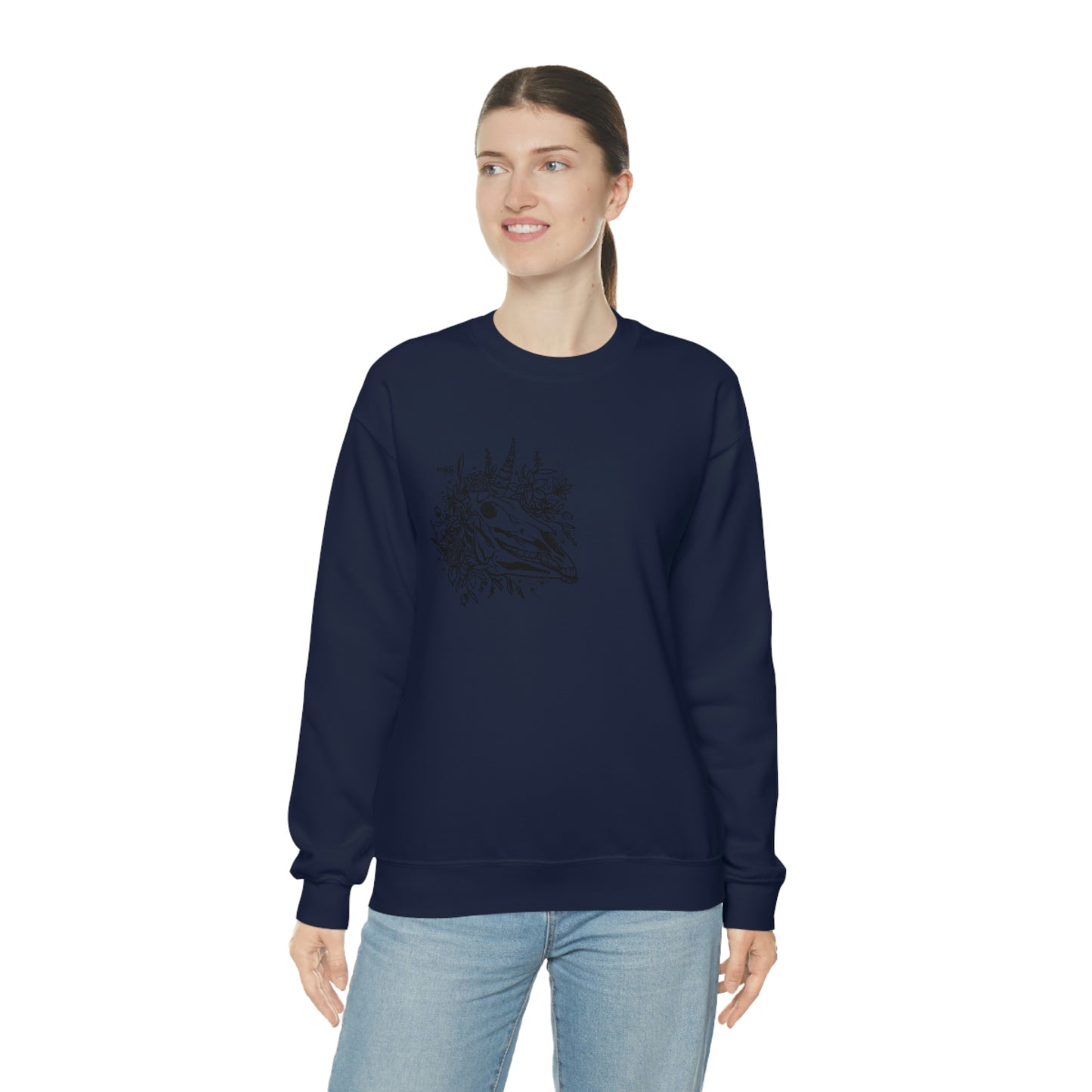 Unicorn Skull Goth Aesthetic Sweatshirt