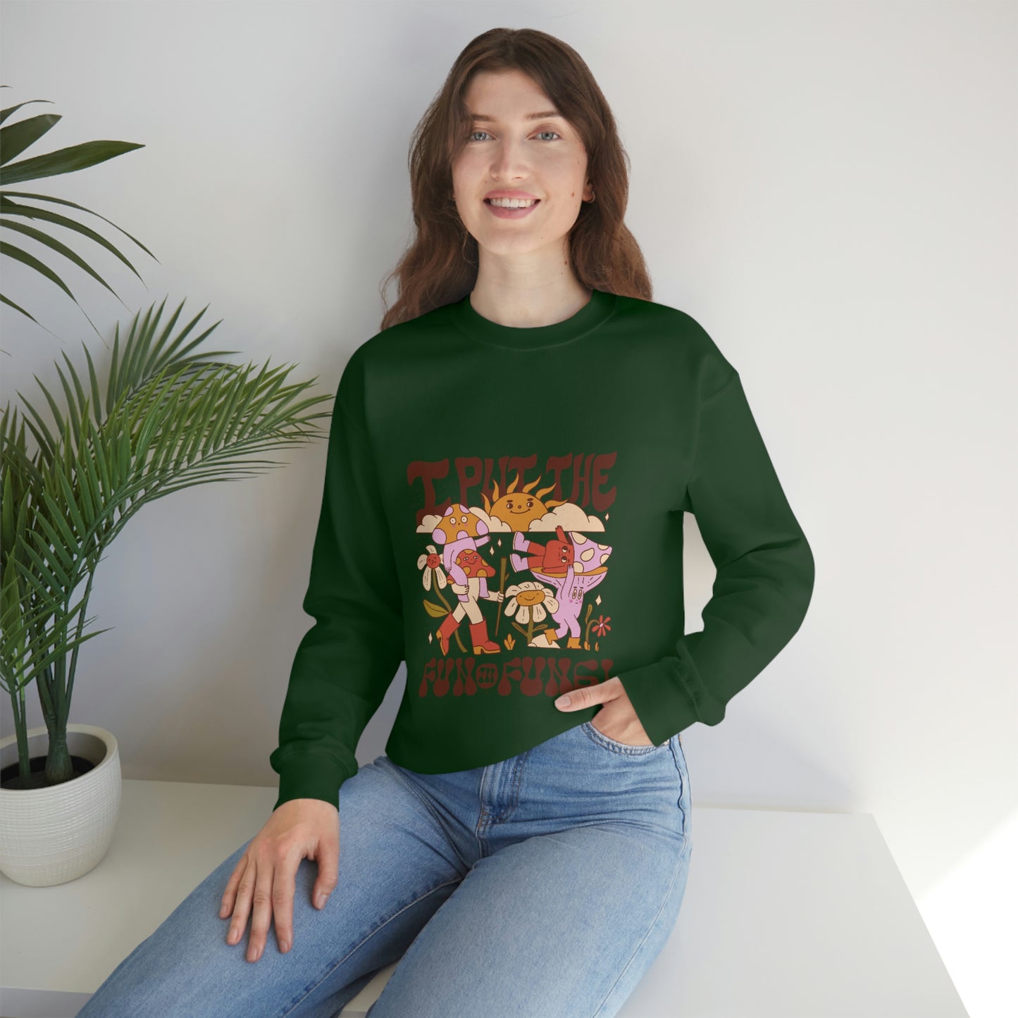 Cottagecore I Put The Fun In Fungi Sweatshirt
