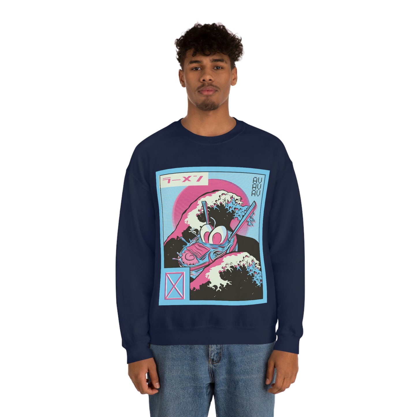 Japanese Aesthetic Ramen Wave Retrowave Sweatshirt