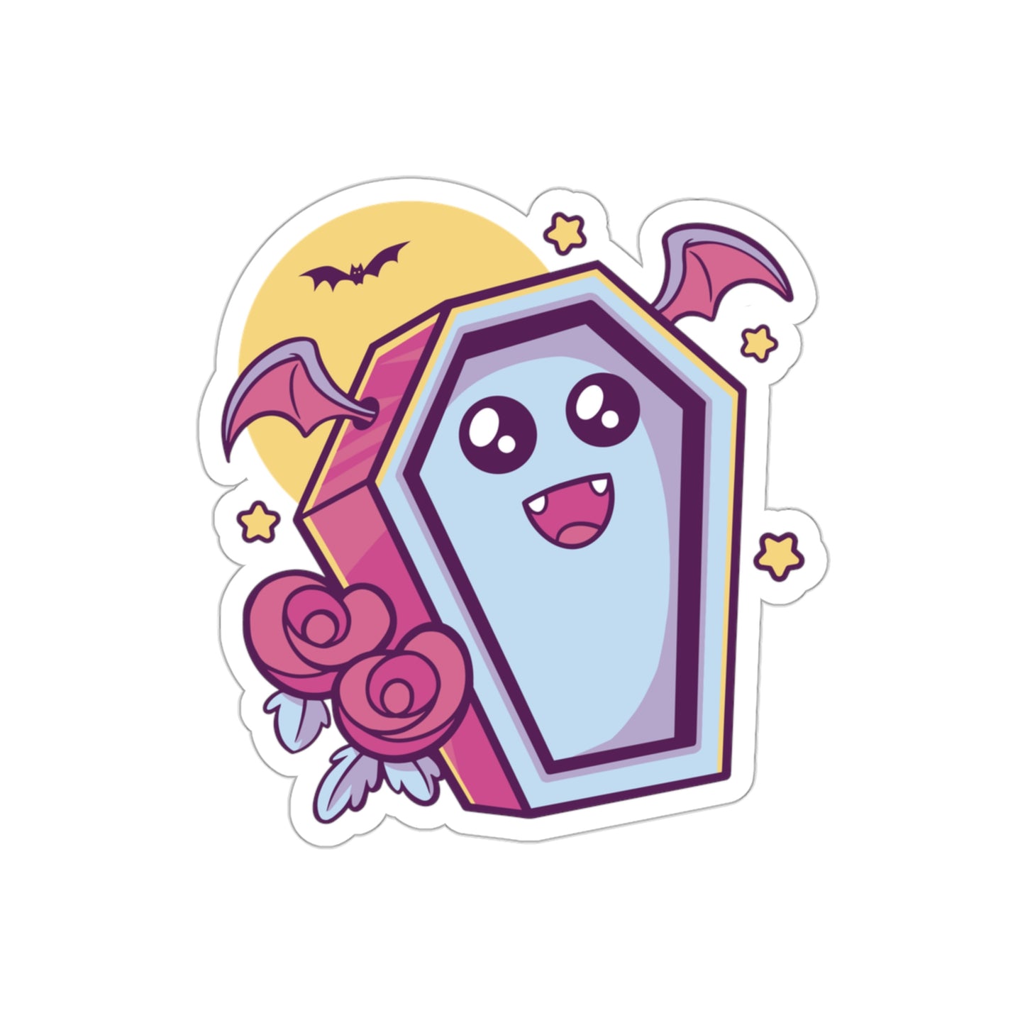 Cute Coffin Pastel Kawaii Aesthetic, Yami Kawaii, Japanese Aesthetic Otaku Sticker