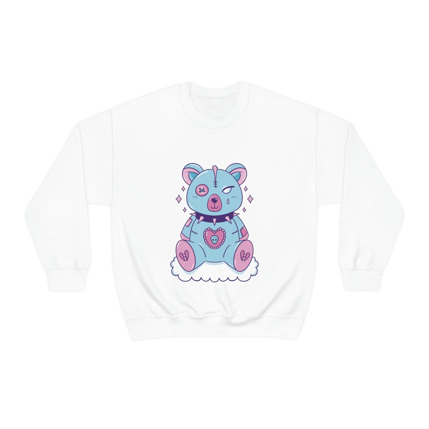 Pastel Goth Bear, Goth Aesthetic Sweatshirt