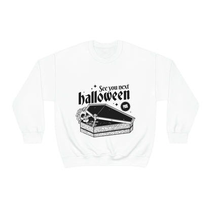 See you next Halloween Skeleton In Coffin Sweatshirt
