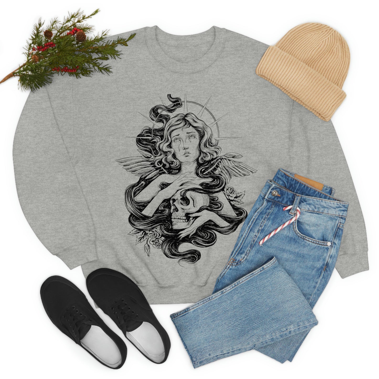 Dark Aesthetic Crying Women Sweatshirt