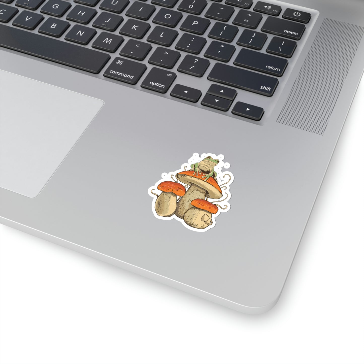 Cottagecore Aesthetic Mushrooms and Frog Sticker