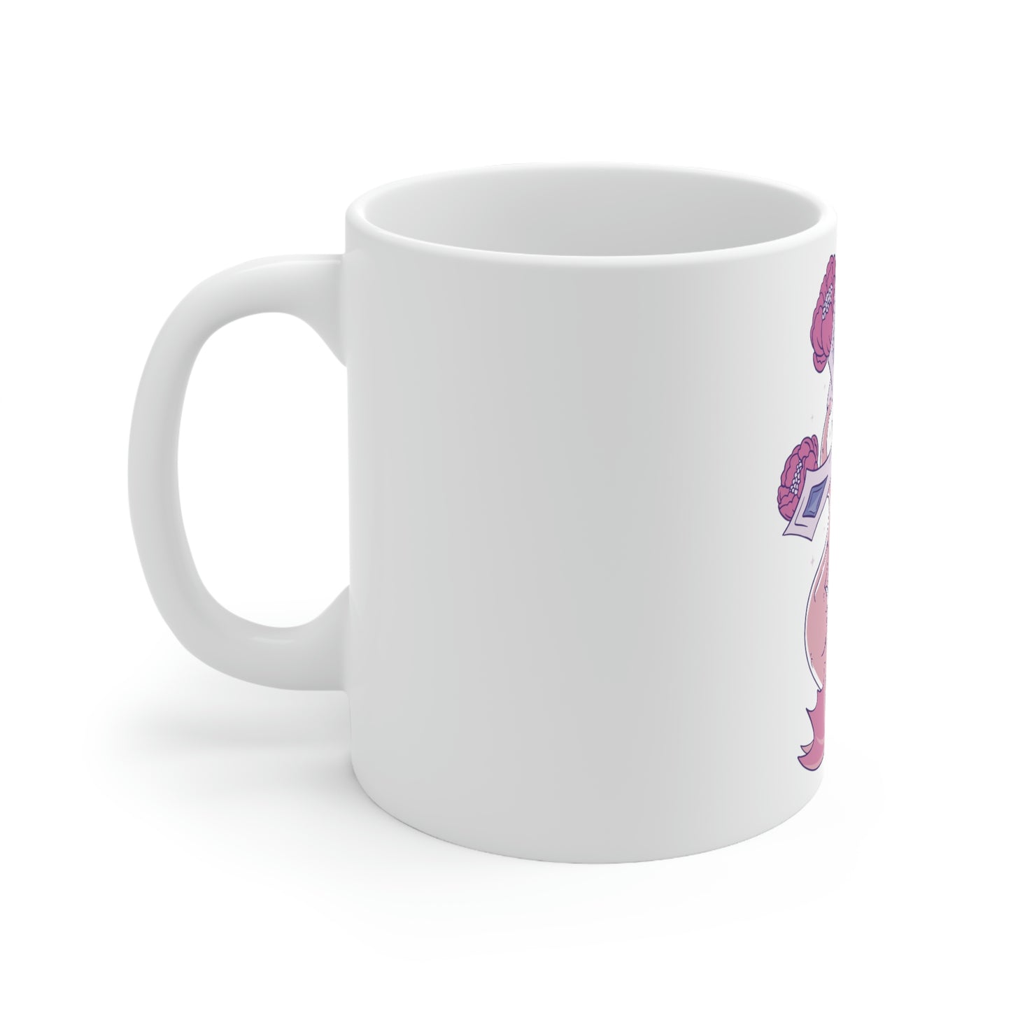 Pastel Goth Dragons, Goth Aesthetic White Ceramic Mug