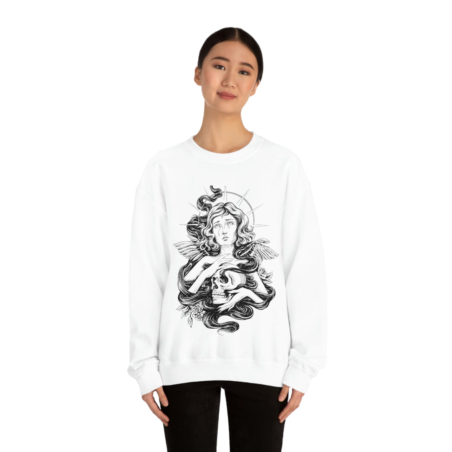 Dark Aesthetic Crying Women Sweatshirt