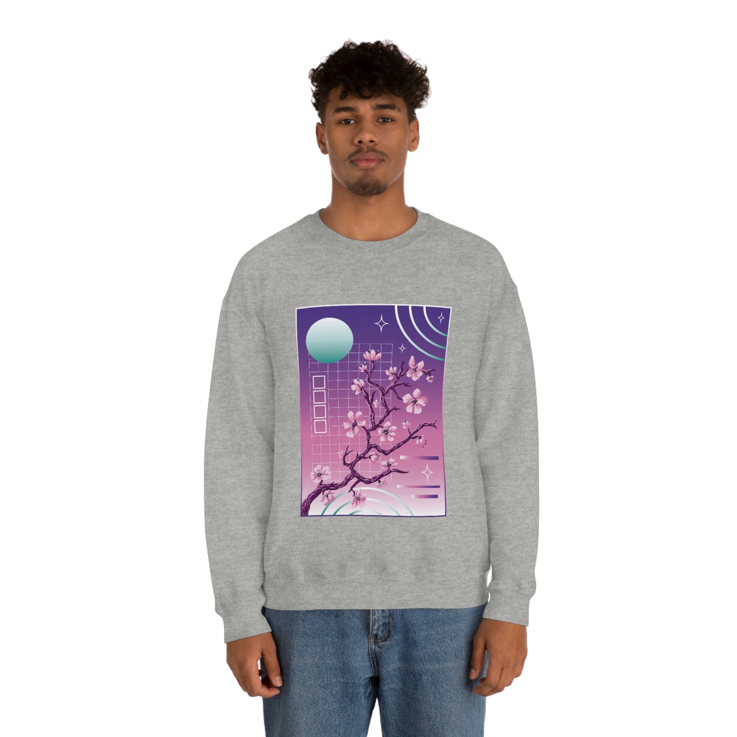 Indie Japanese Art, Japan Streeetwear Retro, Japanese Aesthetic Blossom Sweatshirt