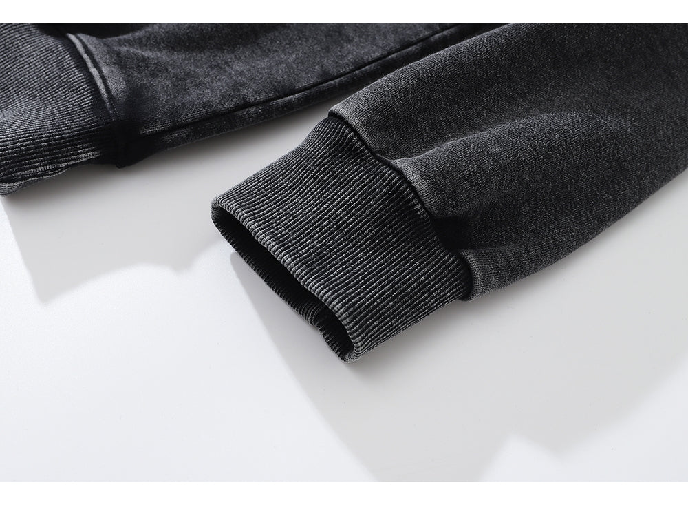 Grunge skeleton Skull Print Punk Gothic Washed Oversize Sweatshirt Hoodie