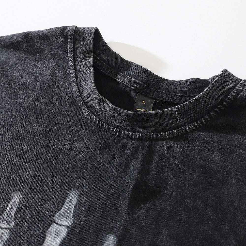 Oversize Goth T Shirt Streetwear Y2k