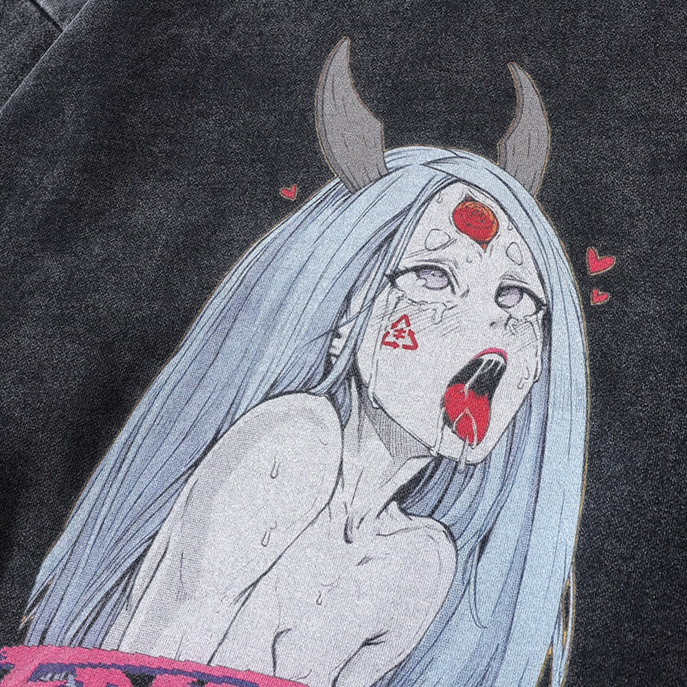 Oversized Vintage Japan Anime Hoodie Y2k Streetwear