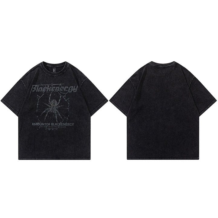 Streetwear T-Shirt Spider Graphic