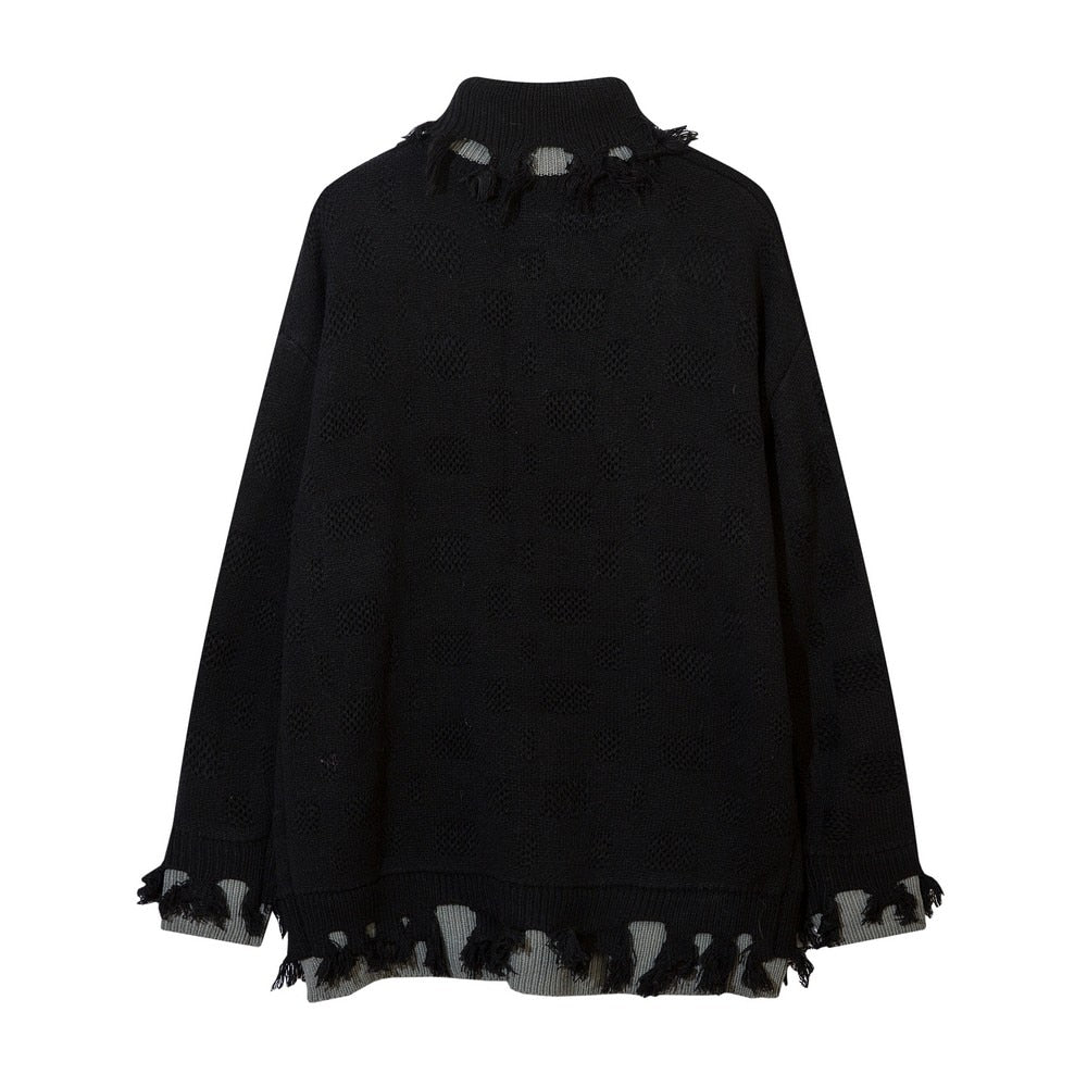 Turtleneck Necklace Sweater Y2k