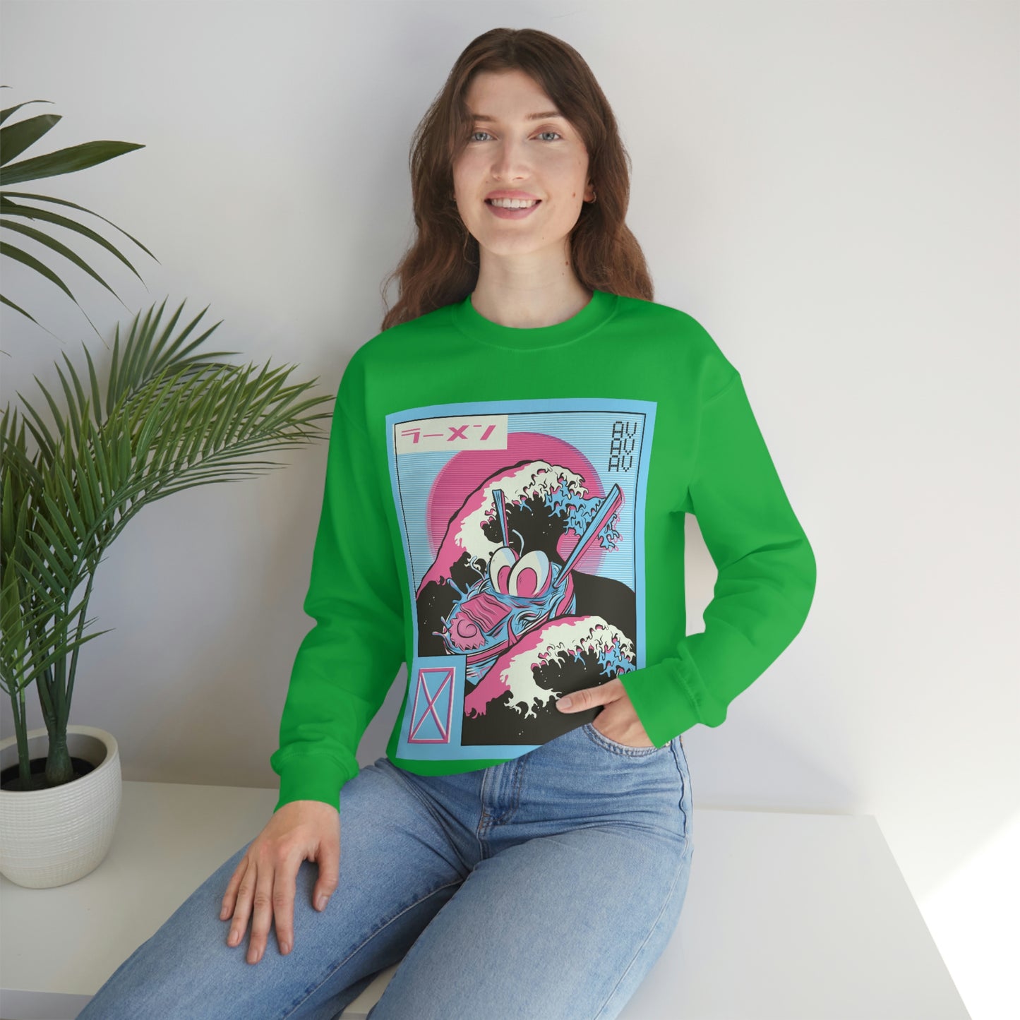 Japanese Aesthetic Ramen Wave Retrowave Sweatshirt